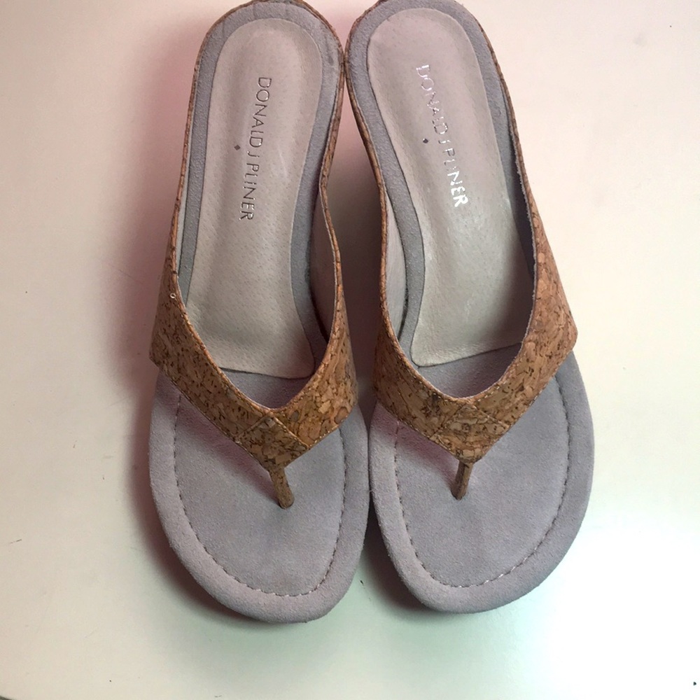 Donald Pliner Gilles cork wedge thong